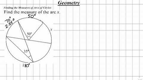 Finding Unknown Arcs of a Circle - Videomathteacher.com-Geometry