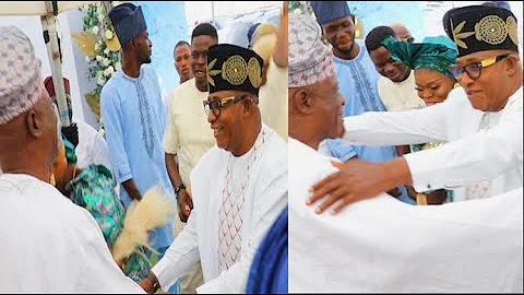 Oga Bello Challenged His In-Law At The Wedding Of His Son. (Eniola & Olaide Wedding)