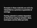 Sample Earnings Disclaimer No.2