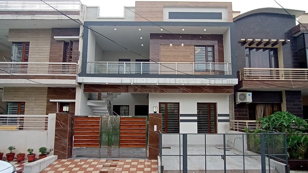 150 gaj double storey 27*50house for sale with house design in Mohali