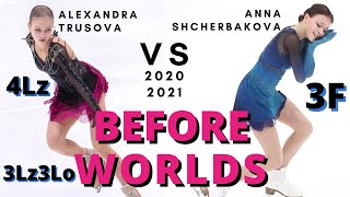Alexandra TRUSOVA vs Anna SHCHERBAKOVA: Season 2020/21 [BEFORE WORLDS]