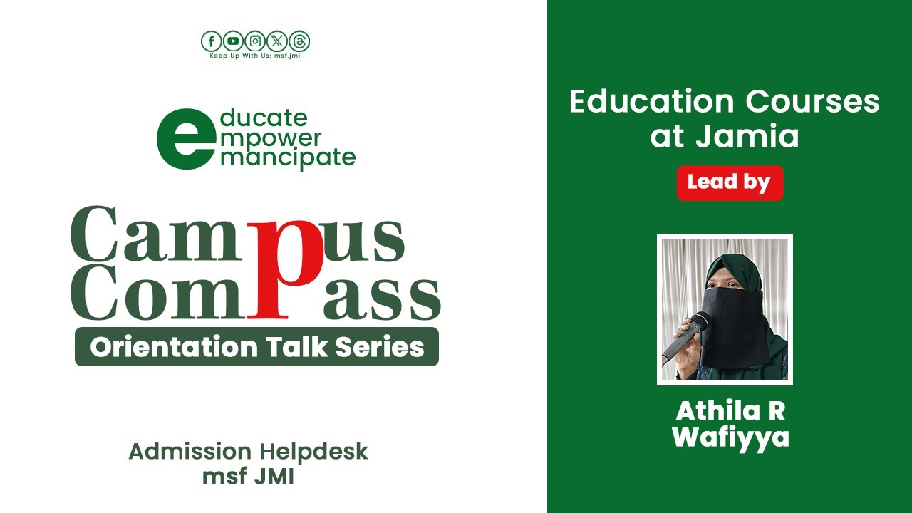 Campus Compass | Education courses at Jamia | Admissions 2025 | msf ...