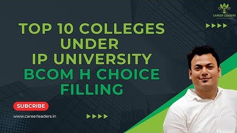 IP University BCom Honors Preference List | IPU Bcom Top 10 colleges #ggsipuniversity #ggsipu #ipu