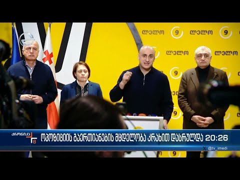 ოპოზიციის გაერთიანების მცდელობა კრახით დასრულდა