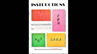 Get a FREE Singer Monogrammer Instruction Manual