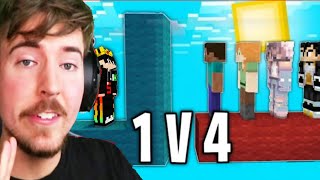 MrBeast Challenge Me In Bedwars | Solo vs Squad