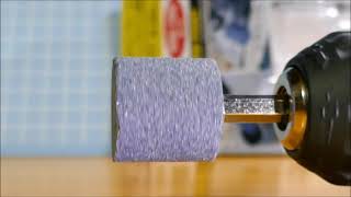 ダイソー「電動ドリル軸付砥石（砲弾型・円筒型セット）」円筒型