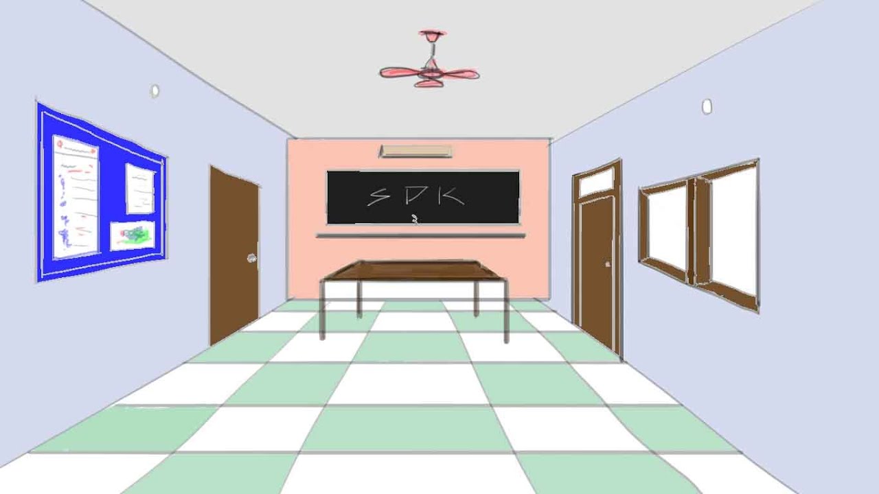 Learn to draw a Classroom for kids. - YouTube