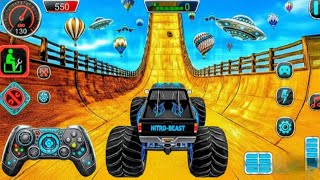 Impossible Car Mega Stunts Ramp Simulator #1 US Police Monster Truck Driving 3D - Android Gameplay  screenshot 4
