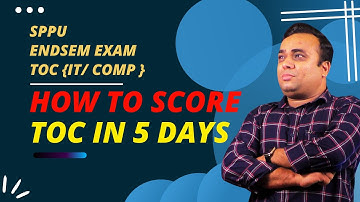 HOW TO SCORE TOC-Theory of Computation in 5 Days | Endsem | SPPU | #engineering #theoryofcomputation