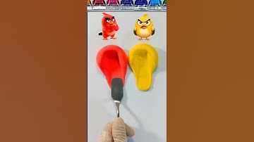 What color do mixed Disney characters make??#colormixing #oddlysatisfying #mixingthings