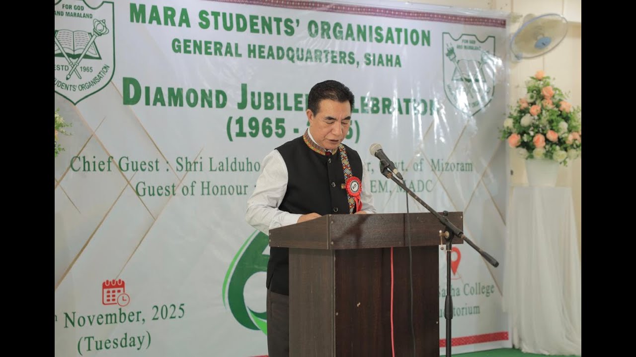Puhpa, Lalduhawma CM,Mizoram Speech on MSO Diamond Jubilee Celebration 2025