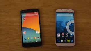 Google Nexus 5 Android 4.4.2 KitKat vs. Samsung Galaxy S4 CyanogenMod 11 4.4 - Which Is Faster?
