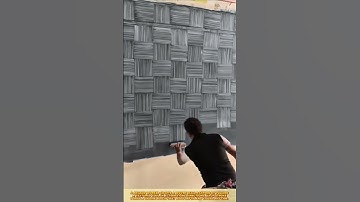 Skilled Worker Creating Textured Decorative Wall Pattern #workprocess #walldecor