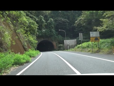 【車窓】本郷から美和へ、県道59号の美郷トンネル　（岩国市 2024.9.16)