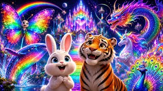 π Rabbit & Tiger Discover the Living Rainbow! π°π― | Cosmic Rainbow Dragon Adventure