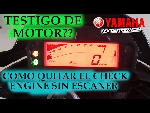 testigo de motor YAMAHA FZ 2.0 como borrar check engine testigo de motor foco amarillo