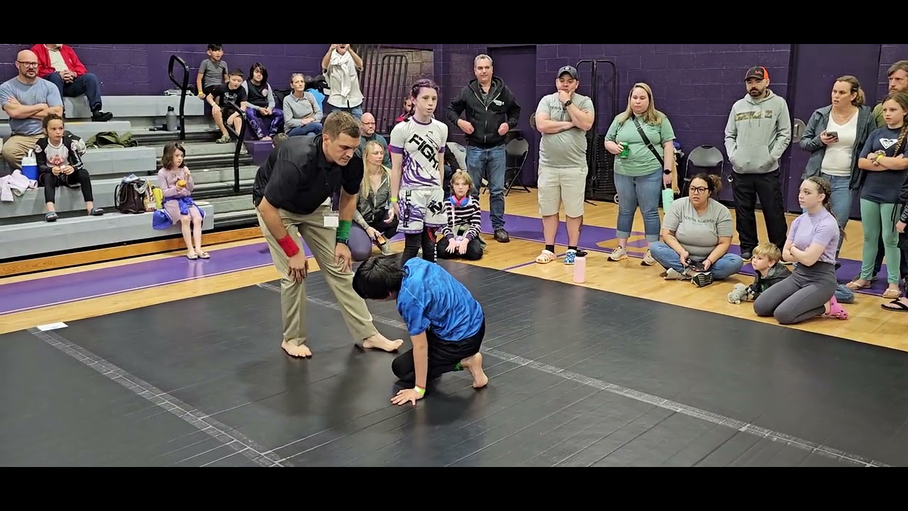 Kid's BJJ Match With Some Big Takedowns And A Triangle Choke YouTube