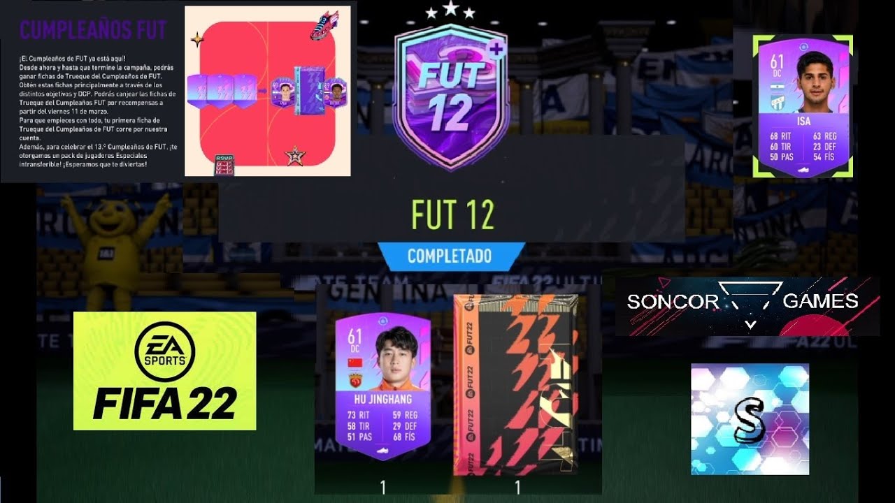 FIFA 22 DESAFIO FUT 12 FICHA HU JINGHANG / FICHAS DE TRUEQUES FUT / FICHA ISA /EVENTO CUMPLEAÑOS FUT
