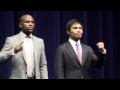Floyd Mayweather vs Manny Pacquiao FIRST FACE OFF!