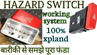 Hazard switch working system and wiring connection.4 indecator switch connection.4 indecator switch