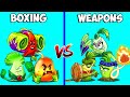 Team 3 Plants BOXING vs MELEE WEAPONS - Who Will Win? - PvZ 2 Team Plant vs Team Plant