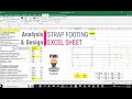 Design of RCC Strap footing (Eccentric) Manually | Excel Sheet | IS 456 | Municipal Structure report