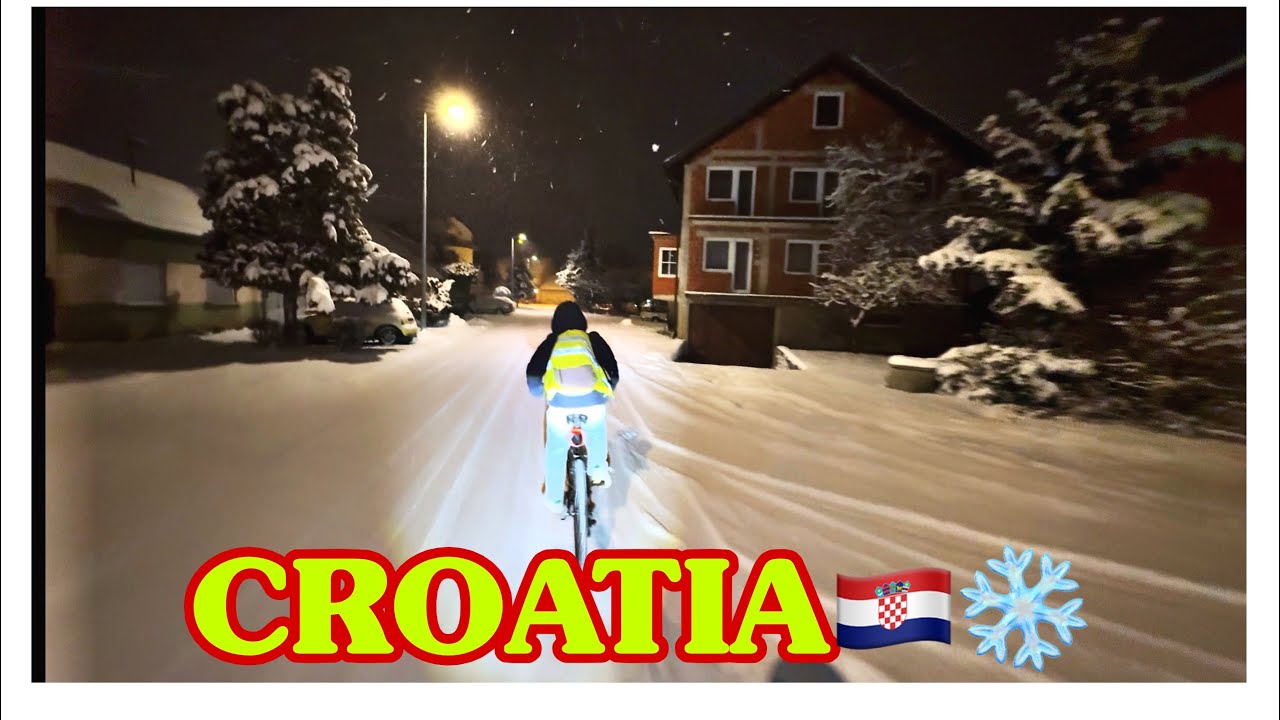 Winter in europe how we live in croatia?while snowfall🙈❄️