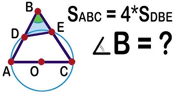 Find the angle B of a triangle ABC. AC - diameter of a circle. Math Olympiad Geometry problem.