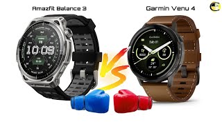 Amazfit balance 3 vs Garmin Venu 4 Comparativa Smartwatchs by @cliconlineStudios 