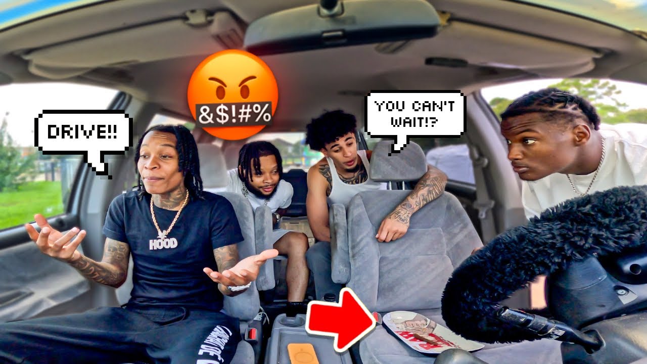 PULLING OVER TO ROLL🍃 IN 100 DEGREE WEATHER PRANK TO GET THE GANG REACTION!😂