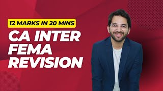[Revision] FEMA Revision in just 20 mins CA Inter Law | Super Fast Revision