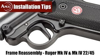 How To Reassemble The Ruger Mk IV Frame