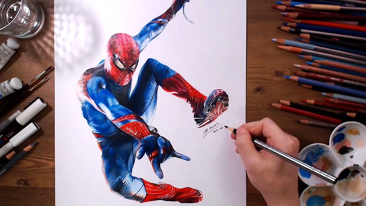 Featured image of post Speed Drawing Spiderman This article contains guidelines on how to draw spiderman in a static position in action and also in the cartoon form