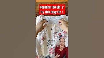 Neckline Too Big? Try This Easy Fix! #shorts #sewing #sewingtips