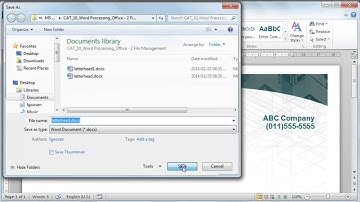 CAT 10 Word Processing Office - 2 File Management