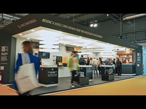 Introducing Reishi™ Mycelium Leather Alternative at Lineapelle International Leather Fair - video from MycoWorks