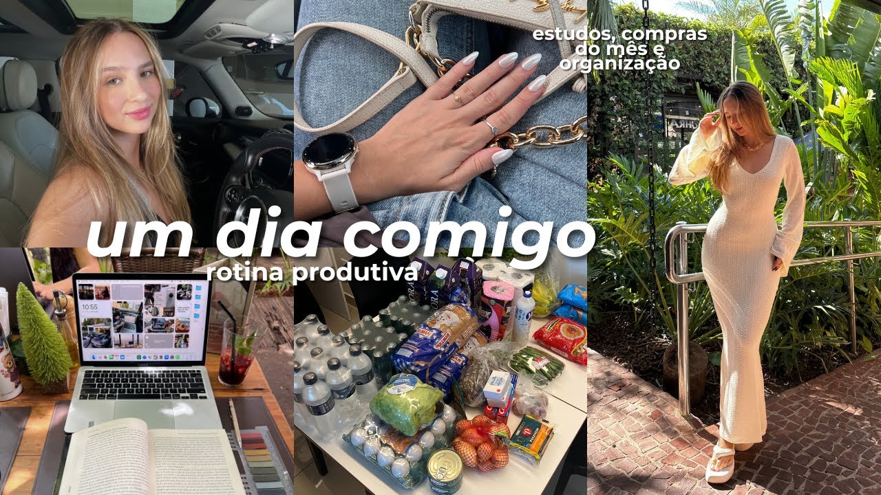 UM DIA PRODUTIVO COMIGO | compras do mês, estudos, rotina morando sozinha...