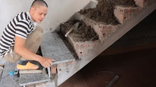 Techniques Construction Stair Stone Granite  Building & Complete Stair