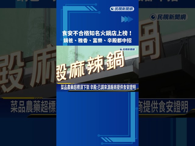 食安不合格! 知名火鍋店鍋爸.雅香.富樂.辛殿都上榜－民視新聞