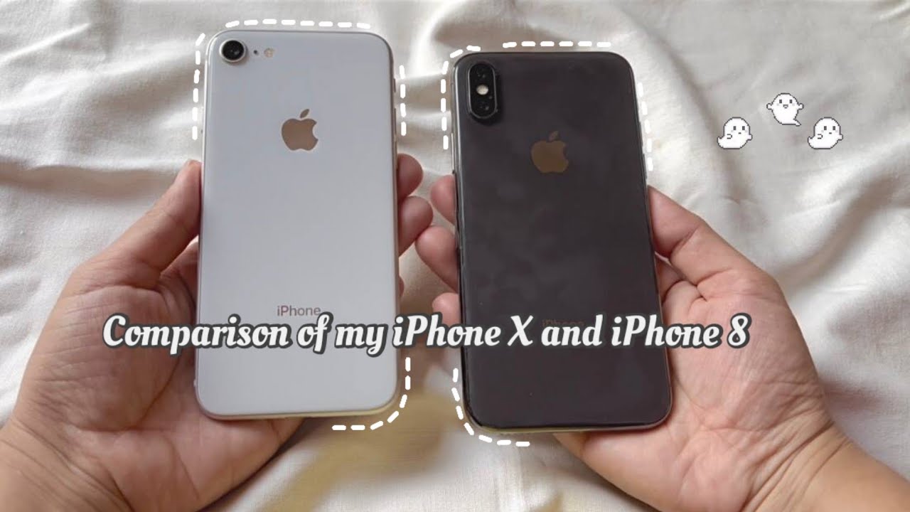 Comparison of my iPhone X and iPhone 8 in 2025 / aesthetic 