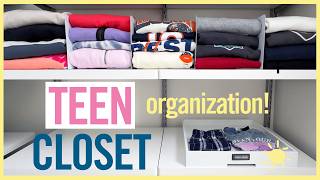 ORGANIZE | Tackling a TEEN Closet! #satisfying #momhacks
