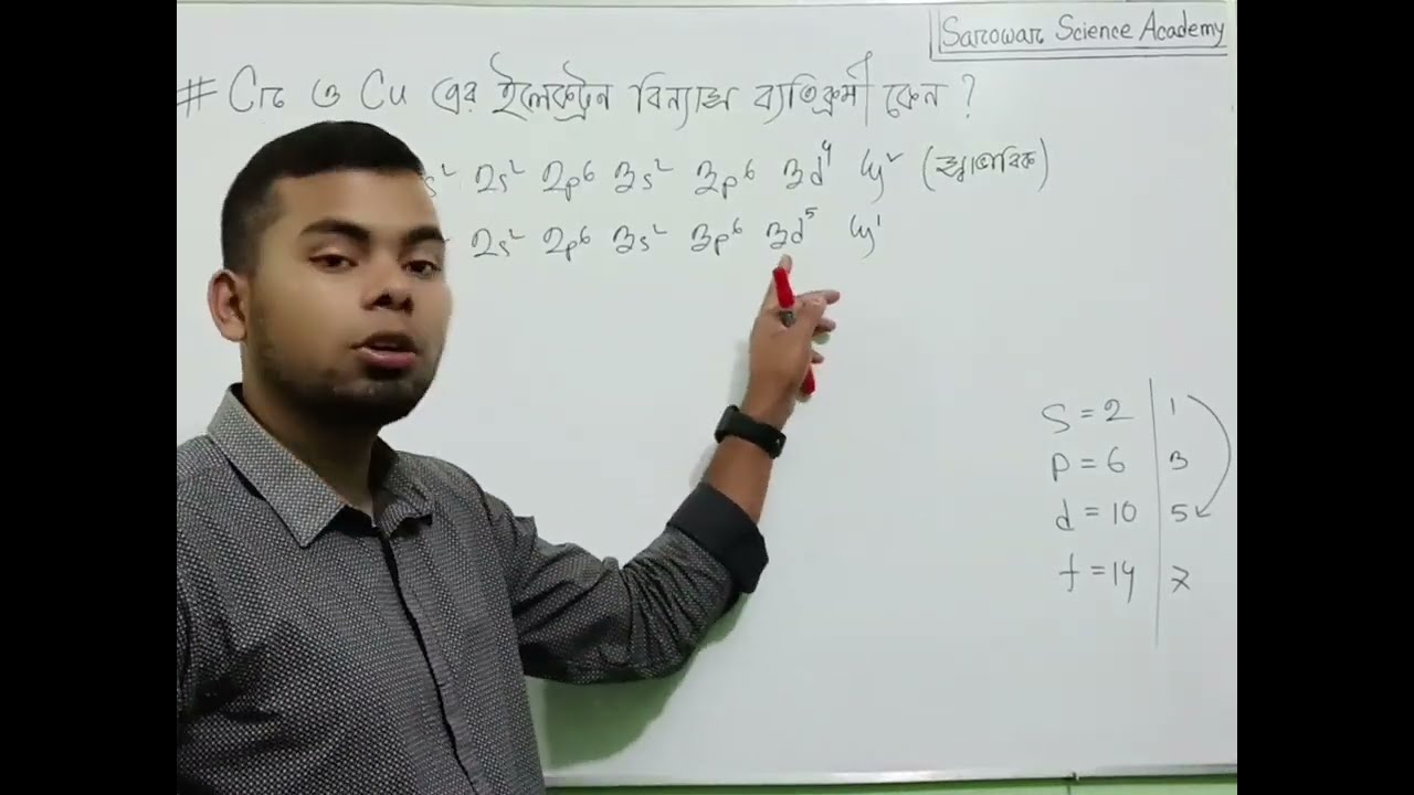 SSC CHEMISTRY, CHAPTER 3, Cu ও Cr এর ইলেকট্রন বিন্যাস ব্যতিক্রম কেন ?