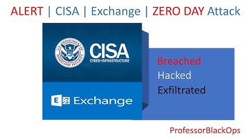 ALERT CISA Exchange with 3 zero day bugs |  Immediately path or disconnect your Exchange systems