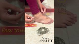 Raw Pyrite Anklet For Women - Money Magnet Pyrite Stone Gift For Women