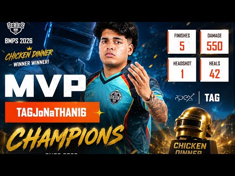 TAG CRAZY CHIKEN DENNER 🔥 IN BMPS 2026 FINAL | JONATHAN MVP | BMPS 2026 FINAL HIGHLIGHTS 