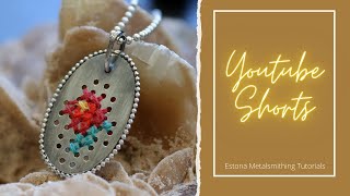 Adding new techniques to your jewelry design: embroidered pendant