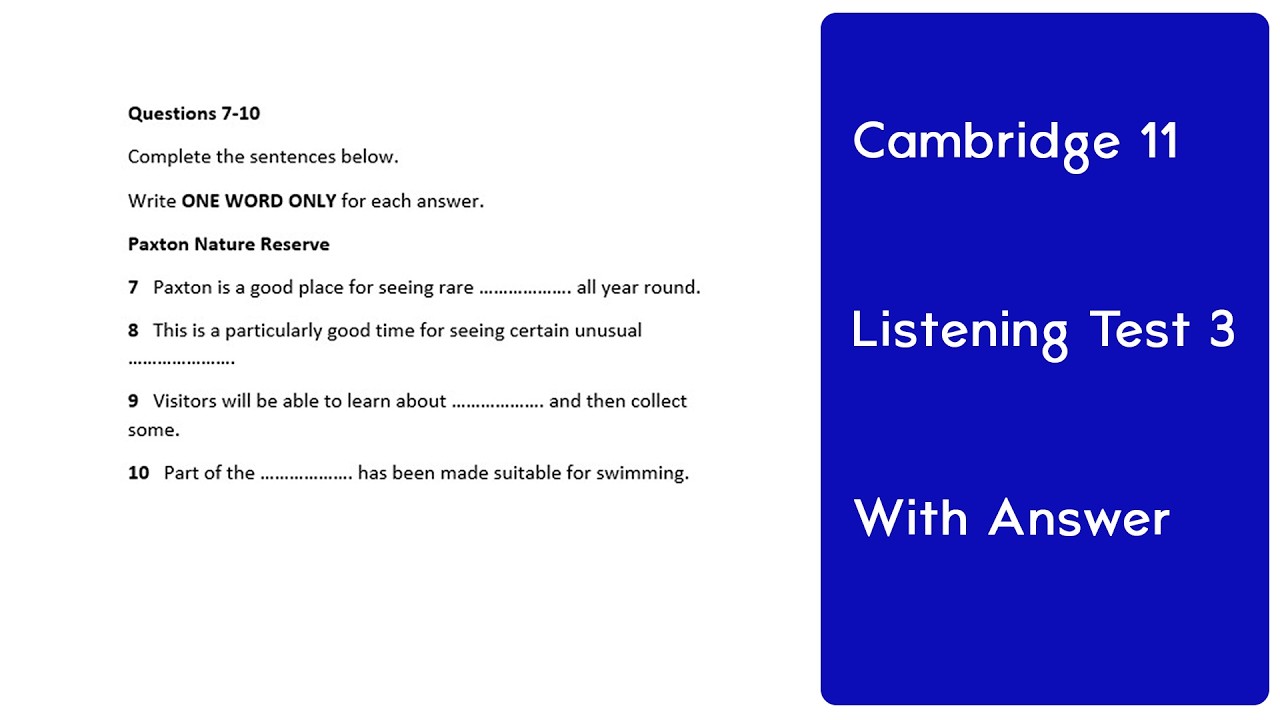 IELTS 11 Listening Test 3 | Real Exam Practice with Answers