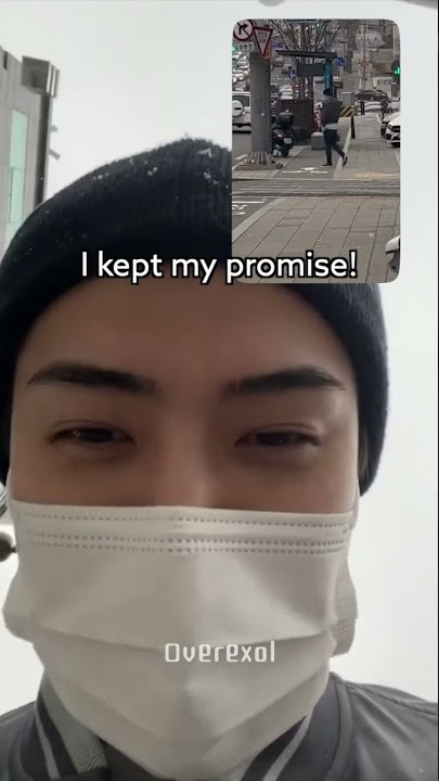 Sehun kept his promise😭🥺first snow❄️211218 #Sehun IG Live #shorts