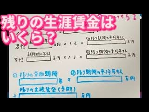【お金の授業】#6 (その3) 残りの生涯賃金はいくらか？